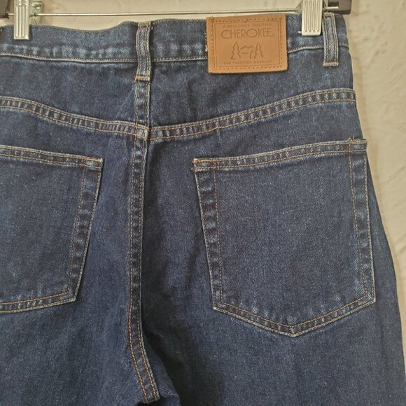 Cherokee Women's Dark Blue Straight Leg Jeans - Picture 6 of 6